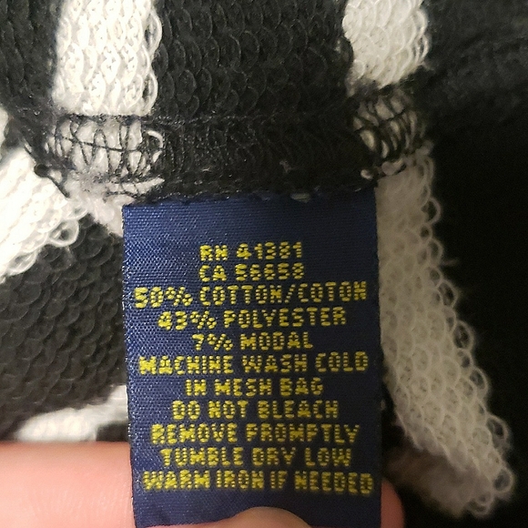 Polo Ralph Lauren black and white striped hoodie - Picture 10 of 10